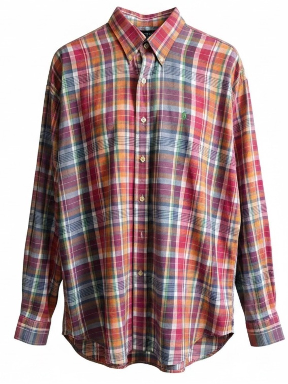 Vintage Ralph Lauren Blake Plaid Button Down Shirt Mens Large Multicolor Pony